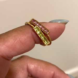 Baublebar Alisyn ring set yellow, pink, green.